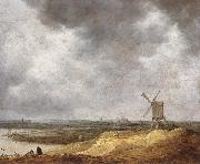 Jan van Goyen A Windmill by a River oil on canvas
